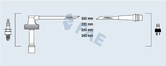 Комплект проводов зажигания FAE 85485