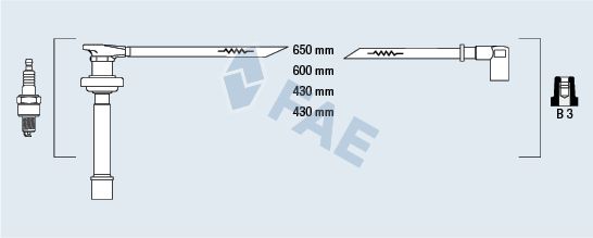 Комплект проводов зажигания FAE 85861