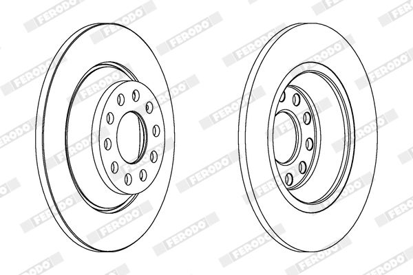 Тормозной диск FERODO DDF1307C