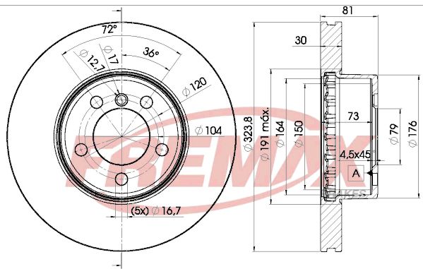 Тормозной диск FREMAX BD0265