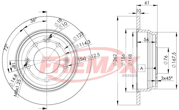 Тормозной диск FREMAX BD0581
