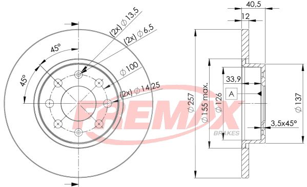 Тормозной диск FREMAX BD0918
