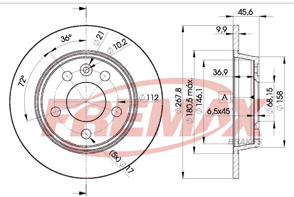 Тормозной диск FREMAX BD1094