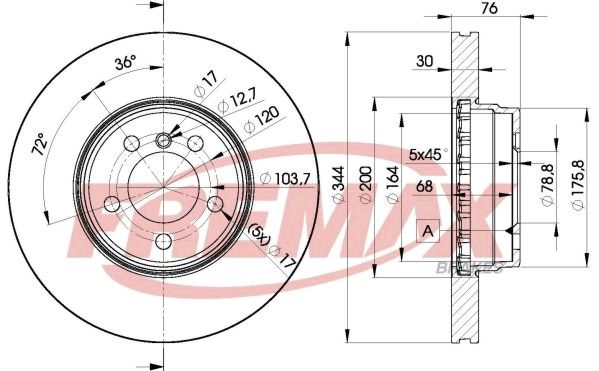 Тормозной диск FREMAX BD2207