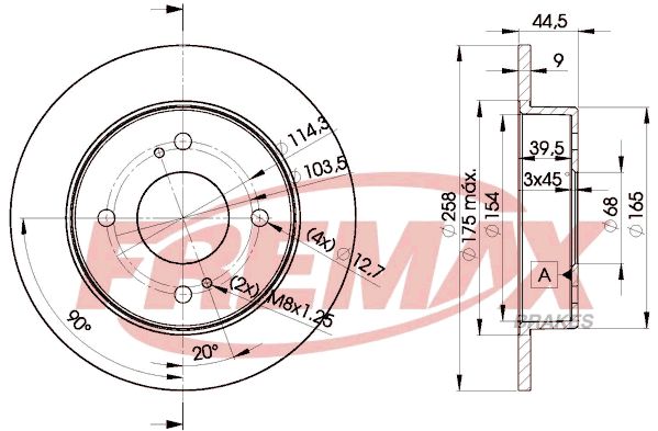 Тормозной диск FREMAX BD4201