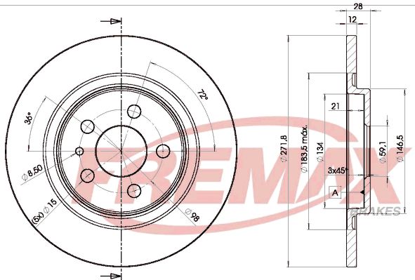 Тормозной диск FREMAX BD4679