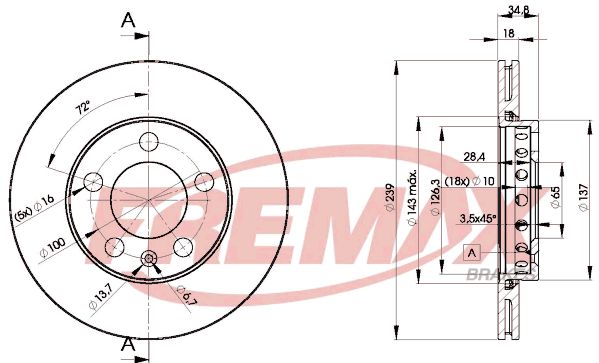 Тормозной диск FREMAX BD5308