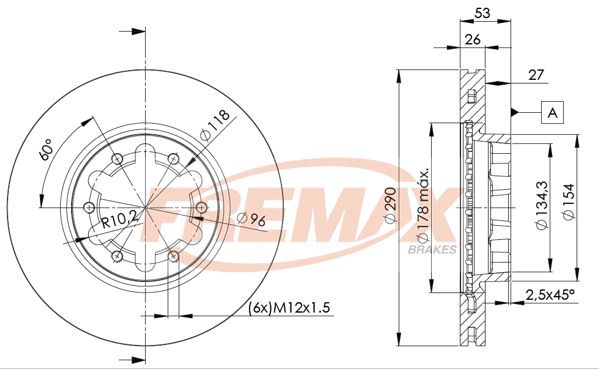 Тормозной диск FREMAX BD6031