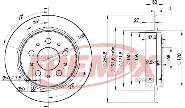 Тормозной диск FREMAX BD9290