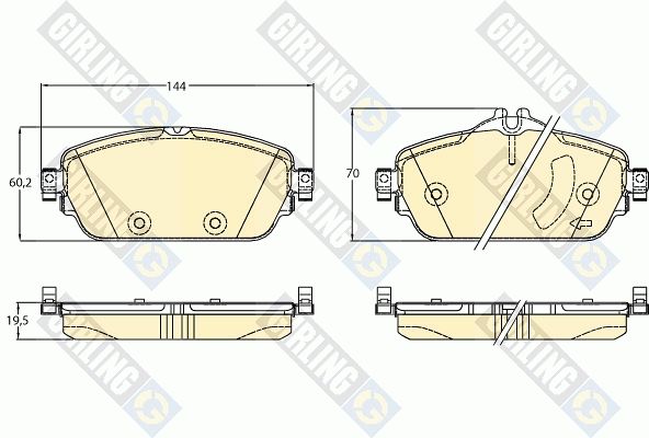 Комплект тормозных колодок, дисковый тормоз GIRLING 6120702