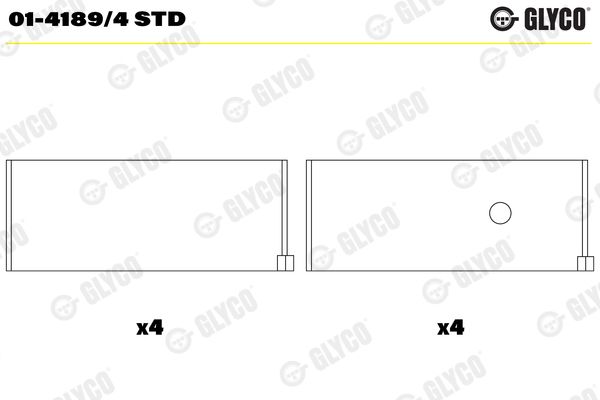 Шатунный подшипник GLYCO 0141894STD