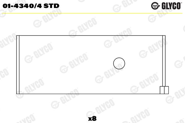 Шатунный подшипник GLYCO 0143404STD