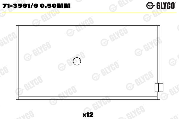 Шатунный подшипник GLYCO 7135616050MM