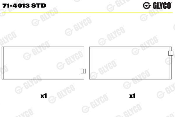 Шатунный подшипник GLYCO 714013STD