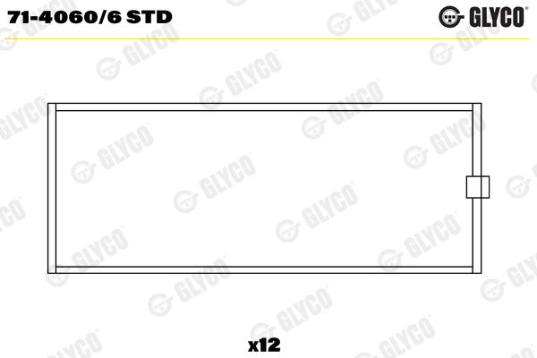 Шатунный подшипник GLYCO 7140606STD