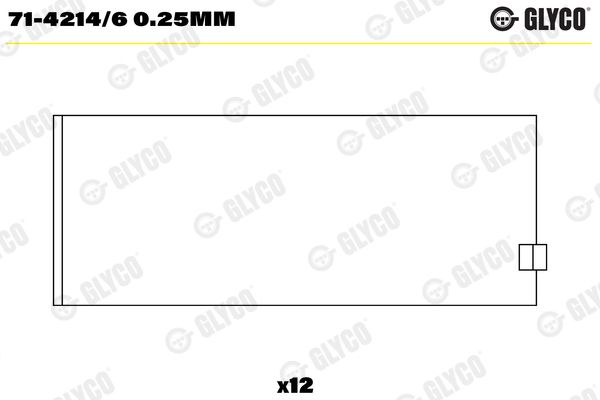 Шатунный подшипник GLYCO 7142146025MM