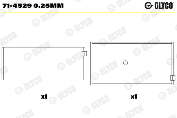 Шатунный подшипник GLYCO 714529025MM