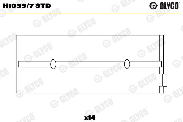 Подшипник коленвала GLYCO H10597STD