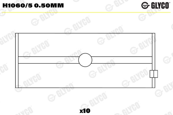 Подшипник коленвала GLYCO H10605050MM