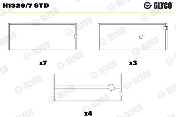 Подшипник коленвала GLYCO H13267STD