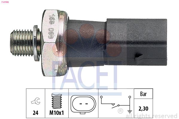 Датчик давления масла FACET 70190