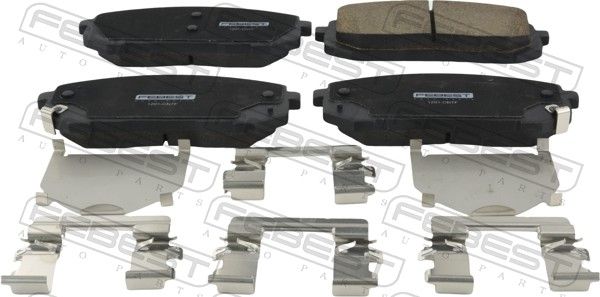 Комплект тормозных колодок, дисковый тормоз FEBEST 1201CN7F