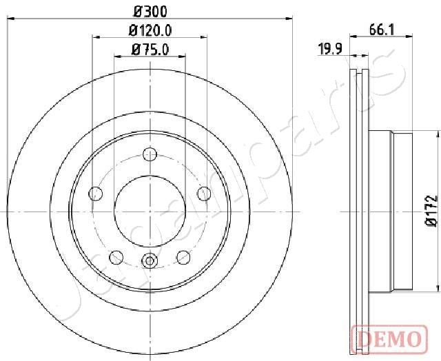 Тормозной диск JAPANPARTS DP0101C