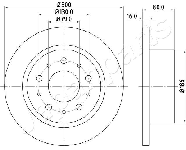 Тормозной диск JAPANPARTS DP0217