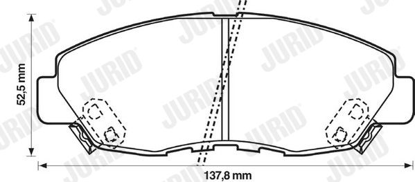 Комплект тормозных колодок, дисковый тормоз JURID 572349J