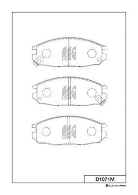 Комплект тормозных колодок, дисковый тормоз KASHIYAMA D1071M