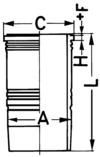 Гильза цилиндра KOLBENSCHMIDT 89186120