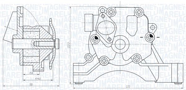Масляный насос MAGNETI MARELLI 351516000033