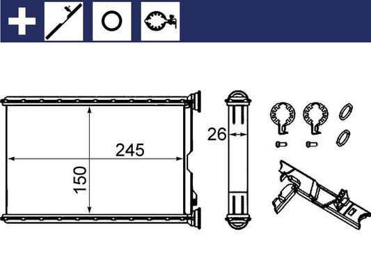 Теплообменник, отопление салона MAHLE AH242000S