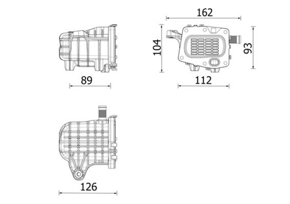 Радиатор, рециркуляция ОГ MAHLE CE41000P