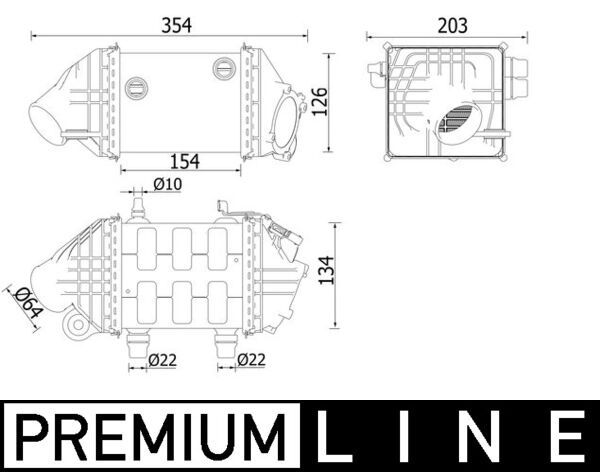 Интеркулер MAHLE CI225000P