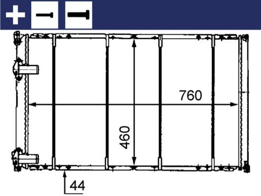 Радиатор, охлаждение двигателя MAHLE CR526000S