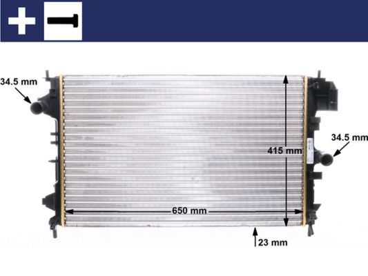 Радиатор, охлаждение двигателя MAHLE CR8000S