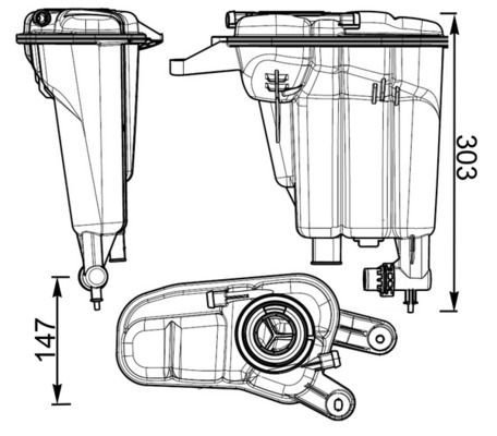 Компенсационный бак, охлаждающая жидкость MAHLE CRT95000S