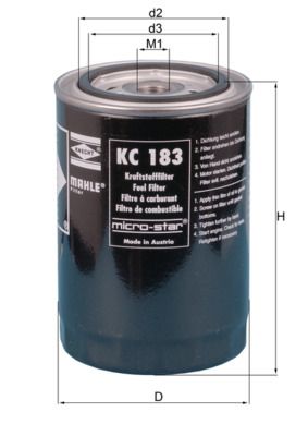 Топливный фильтр MAHLE KC183
