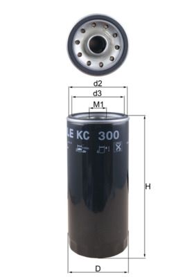 Топливный фильтр MAHLE KC300
