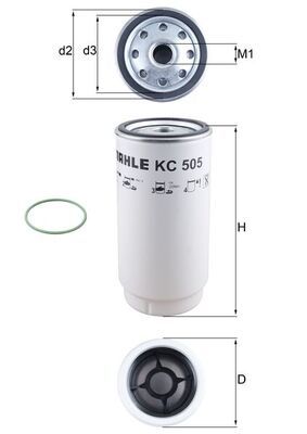 Топливный фильтр MAHLE KC505D
