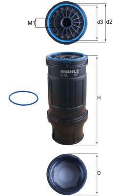 Топливный фильтр MAHLE KC652D