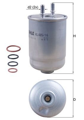 Топливный фильтр MAHLE KL48516D