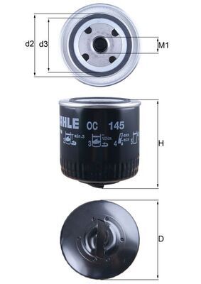 Масляный фильтр MAHLE OC145
