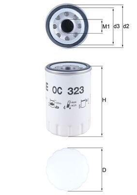 Масляный фильтр MAHLE OC323
