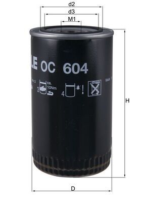 Масляный фильтр MAHLE OC604