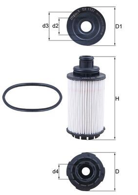 Масляный фильтр MAHLE OX1137D