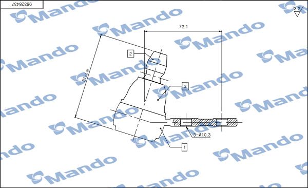 Шарнир независимой подвески / поворотного рычага MANDO DSA020164
