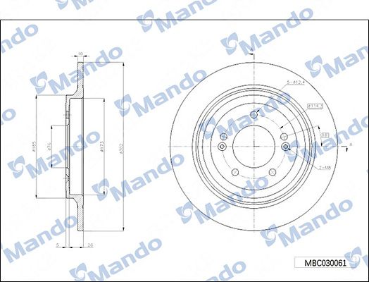 Тормозной диск MANDO MBC030061
