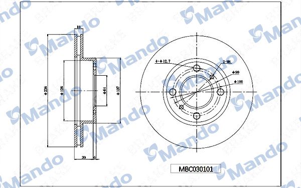 Тормозной диск MANDO MBC030101